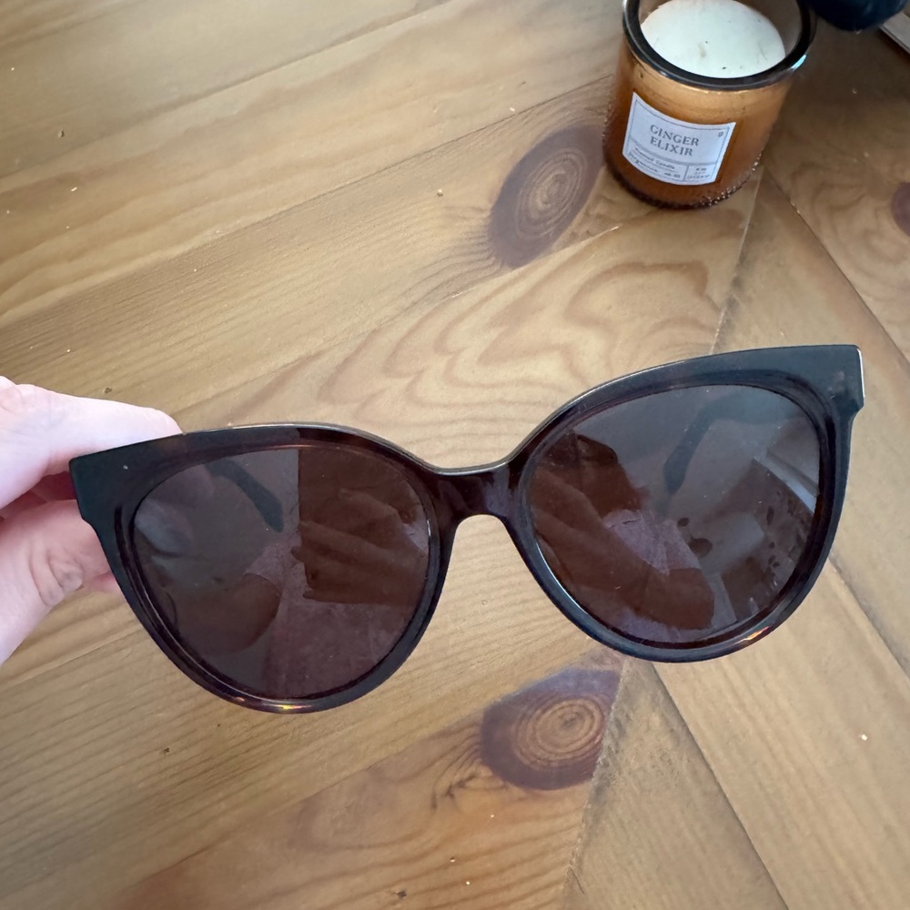 Fendi Black and Brown Cat-Eye Sunglasses